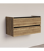 Wastafelonderkast Trendline Tabak Oak 100x47x52cm softclose lades