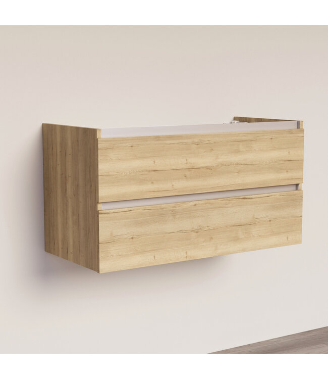 Wastafelonderkast Trendline Natural Oak 100x47x52cm softclose lades