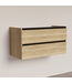 Wastafelonderkast Trendline Natural Oak 100x47x52cm softclose lades