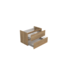 Wastafelonderkast Trendline Basic 80 cm Glans Wit | 2 Softclose lades