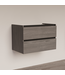 Wastafelonderkast Trendline Basic 80 cm Silver Oak | 2 Softclose lades