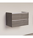 Wastafelonderkast Trendline Basic 80 cm Silver Oak | 2 Softclose lades