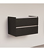 Wastafelonderkast Trendline Basic 80 cm Black Oak | 2 Softclose lades