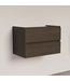 Wastafelonderkast Trendline Basic 80 cm Brown Oak | 2 Softclose lades