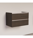 Wastafelonderkast Trendline Basic 80 cm Brown Oak | 2 Softclose lades