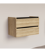 Wastafelonderkast Trendline Natural Oak 80x47x52cm softclose lades