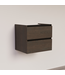 Wastafelonderkast Trendline Basic 60 cm Brown Oak | 2 Softclose lades