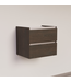 Wastafelonderkast Trendline Basic 60 cm Brown Oak | 2 Softclose lades