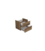Wastafelonderkast Trendline Basic 60 cm Brown Oak | 2 Softclose lades