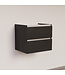 Wastafelonderkast Trendline Basic 60 cm Black Oak | 2 Softclose lades