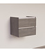 Wastafelonderkast Trendline Basic 60 cm Silver Oak | 2 Softclose lades