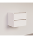 Wastafelonderkast Trendline Basic 60 cm Glans Wit | 2 Softclose lades