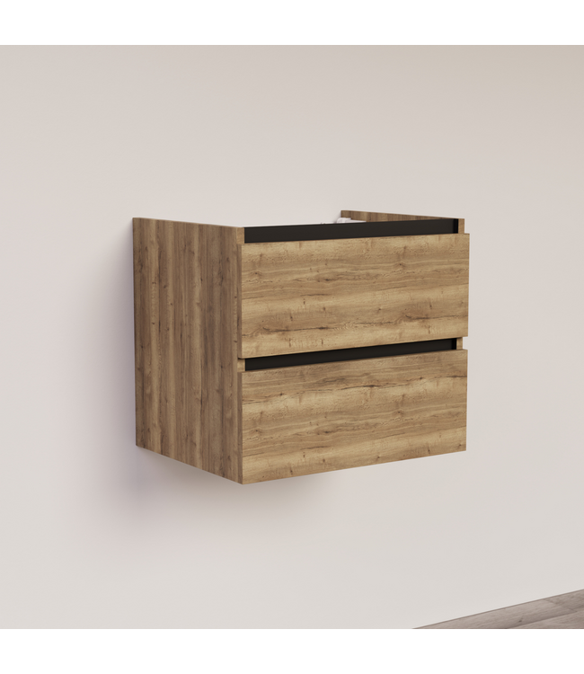 Wastafelonderkast Trendline Tabak Oak 60x47x52cm softclose lades