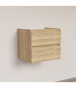 SANI-SUPPLY Wastafelonderkast Trendline Natural Oak 60x47x52cm softclose lades