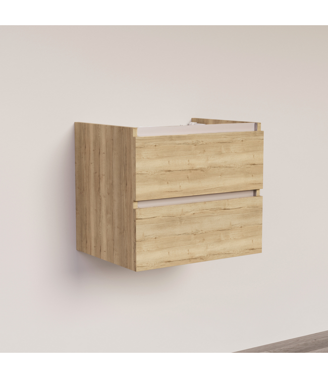 Wastafelonderkast Trendline Natural Oak 60x47x52cm softclose lades