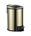 Pedaalemmer Tobin Geborsteld Messing - Softclose 3L afneembaar binnenbak