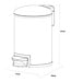 Pedaalemmer Tobin Chroom - Softclose 3L afneembaar binnenbak
