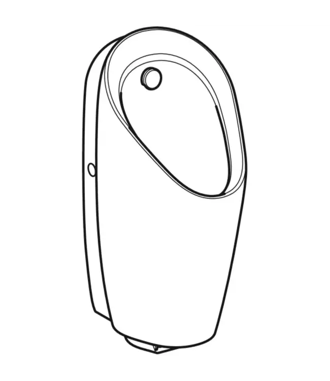 Urinoir met Sensor & Netvoeding - Geberit Preda Wit | Randloos