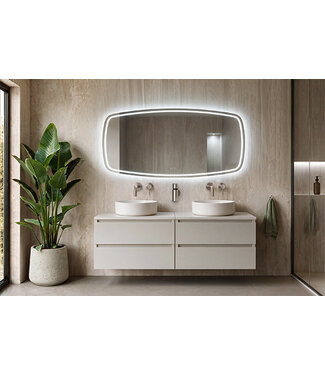 Wiesbaden Lumora Rechthoekige Badkamerspiegel 160x78 cm – LED & Verwarming