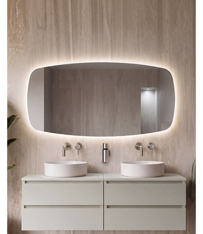 Lumora Rechthoekige Badkamerspiegel 160x78 cm – LED & Verwarming