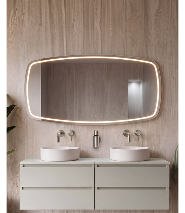 Lumora Rechthoekige Badkamerspiegel 160x78 cm – LED & Verwarming