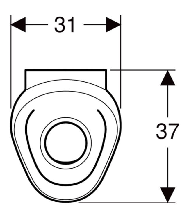 Geberit Preda Urinoir - Waterloos Wit