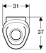 Geberit Preda Urinoir - Waterloos Wit