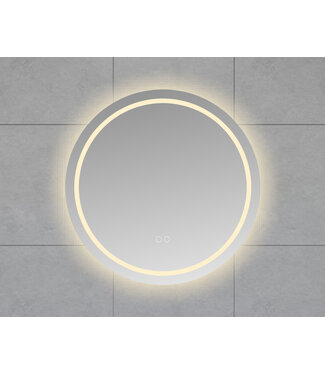 Wiesbaden Ronde Badkamerspiegel Lumora 60 cm – Dual LED & Verwarming