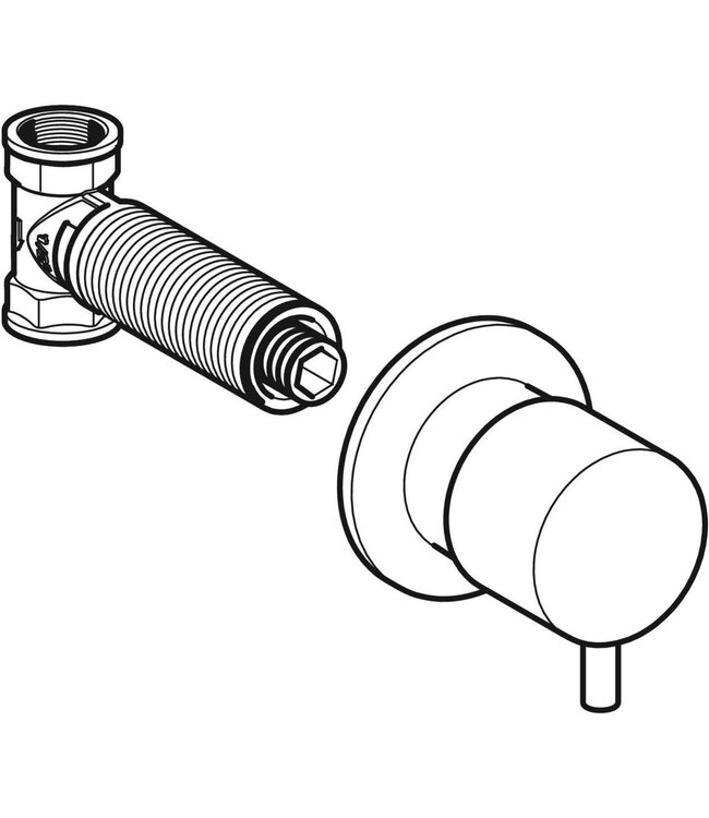 Geberit Inbouw Stopkraan 1/2" Chroom - Rond