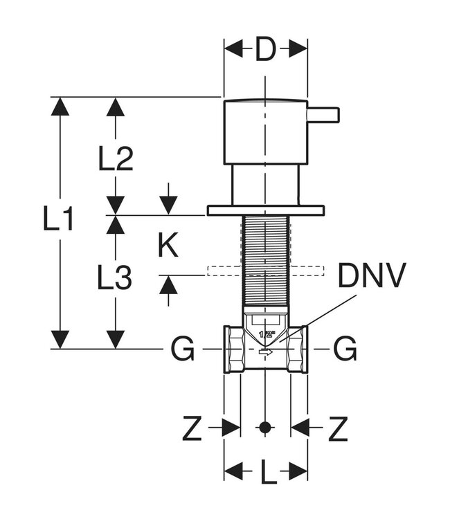 Geberit Inbouw Stopkraan 1/2" Chroom - Rond