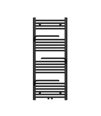 BELRAD Handdoekradiator met handdoekhouder Mat Zwart 120x50cm – 1699W