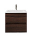 Wastafelonderkast Gliss Project 60 cm – Sonoma Choco Badkamermeubel