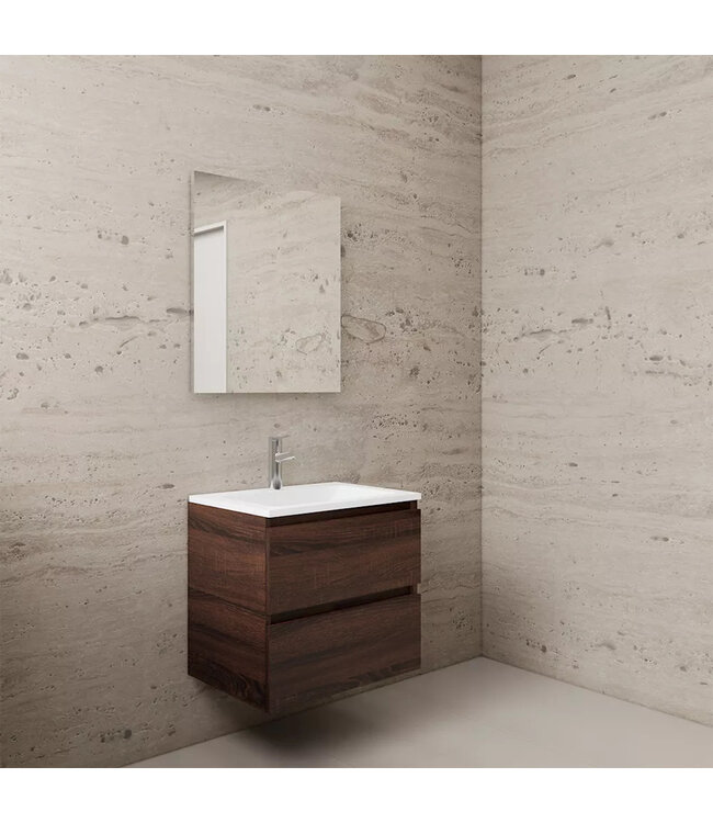 Wastafelonderkast Gliss Project 60 cm – Sonoma Choco Badkamermeubel