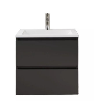 GLISS DESIGN Wastafelonderkast Gliss Project 60 cm – Antraciet Hoogglans Badkamermeubel