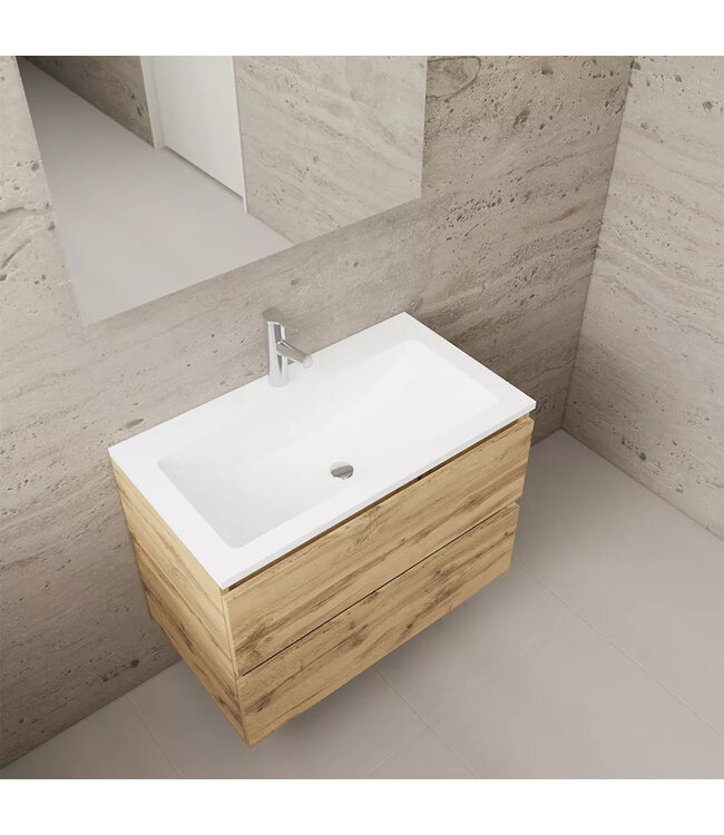 Wastafelonderkast Gliss Project 80 cm – Dakota Oak Badkamermeubel