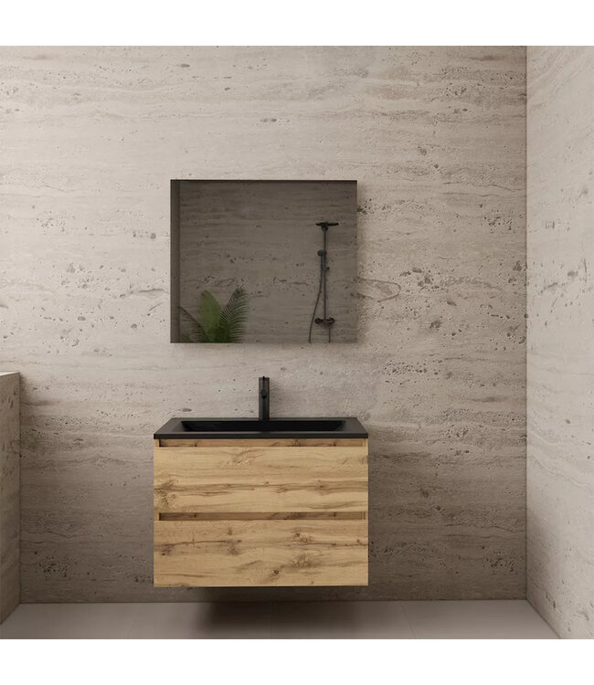Wastafelonderkast Gliss Project 80 cm – Dakota Oak Badkamermeubel
