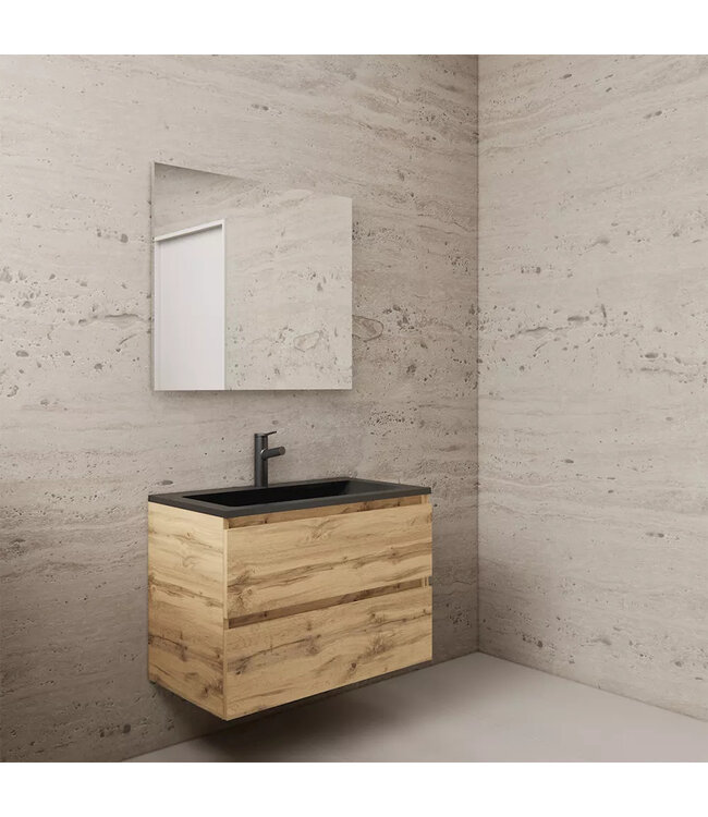 Wastafelonderkast Gliss Project 80 cm – Dakota Oak Badkamermeubel