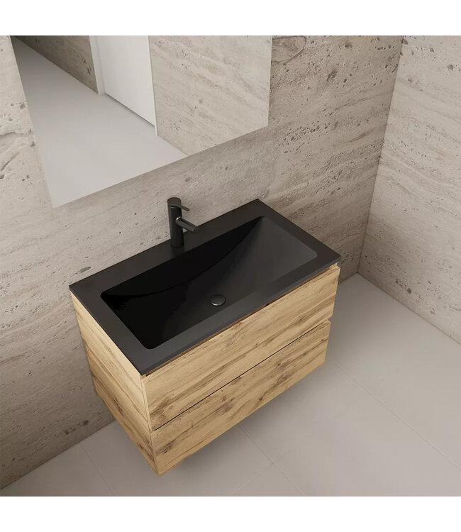Wastafelonderkast Gliss Project 80 cm – Dakota Oak Badkamermeubel