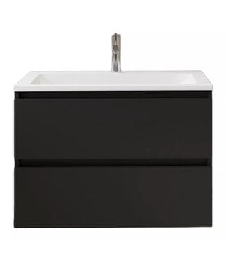 GLISS DESIGN Wastafelonderkast Gliss Project 80 cm – Mat Zwart Badkamermeubel