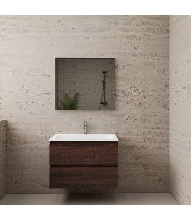 Wastafelonderkast Gliss Project 80 cm – Sonoma Choco Badkamermeubel