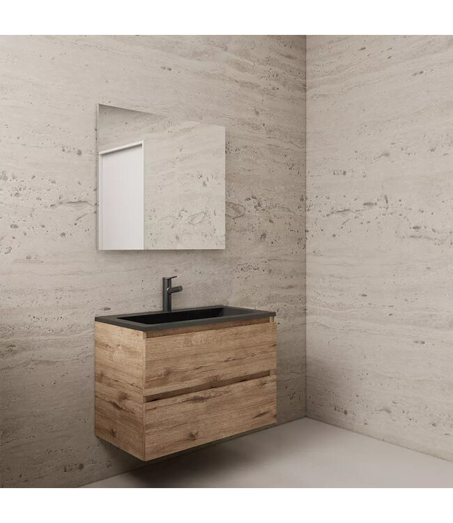Wastafelonderkast Gliss Project 80 cm – Wellington Oak Badkamermeubel