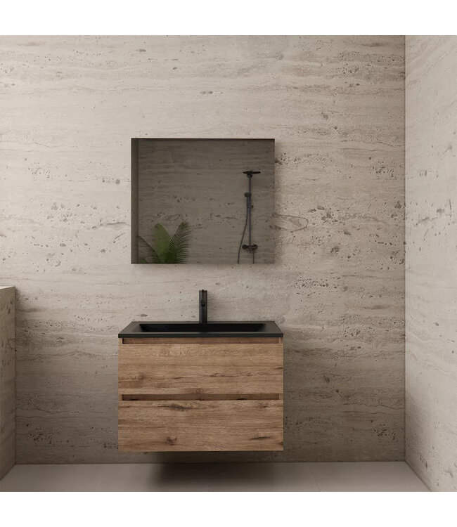 Wastafelonderkast Gliss Project 80 cm – Wellington Oak Badkamermeubel