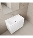 Wastafelonderkast Gliss Project 80 cm – Glans Wit Badkamermeubel