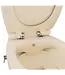 Hangtoilet met bidet Ivoor Mat met Geintegreerde kraan Koud⎢Isvea Sentimenti NEO Randloos excl. wc bril