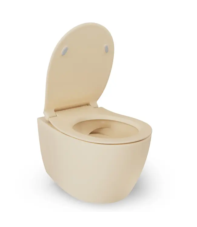 Hangtoilet Randloos Ivoor Mat - Isvea Sentimenti NEO⎢excl. wc bril