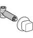 Geberit Inbouw bidetkraan / Stopkraan Koud 1/2" Chroom - Vierkant