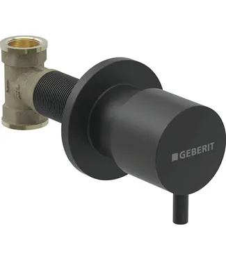 GEBERIT Geberit Inbouw bidetkraan / Stopkraan Koud 1/2" Mat Zwart - Rond