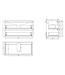 Wastafelonderkast Gliss Project 100 cm – Glans Wit Badkamermeubel