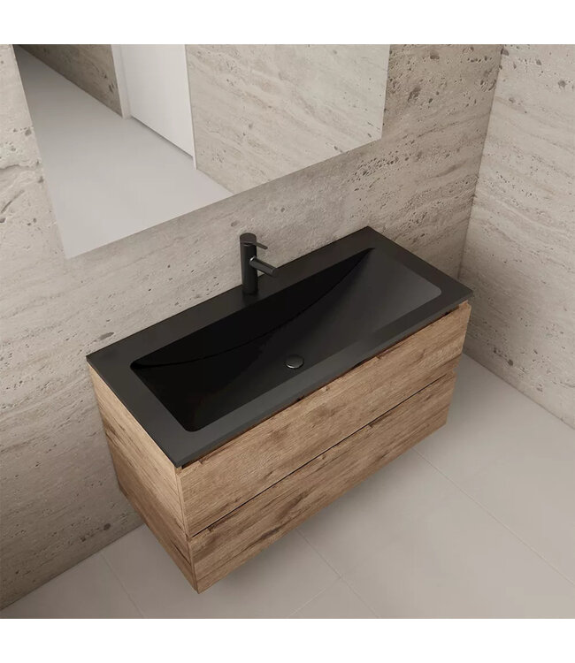 Wastafelonderkast Gliss Project 100 cm – Wellington Oak Badkamermeubel