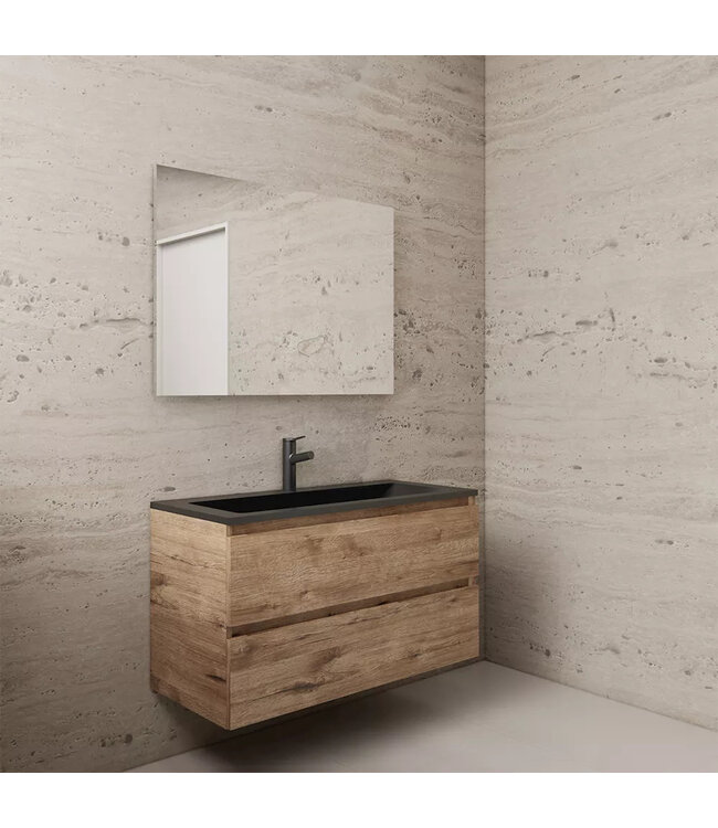 Wastafelonderkast Gliss Project 100 cm – Wellington Oak Badkamermeubel